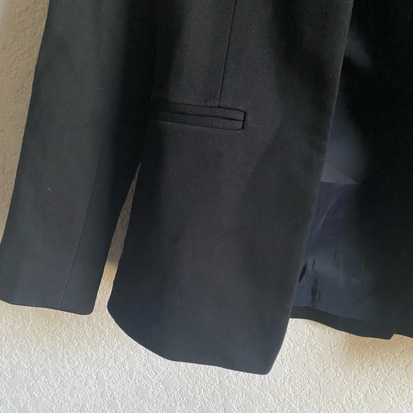 J. Crew Going Out $198 Black Preppy Dark Academia Gramercy Twill Open Blazer 4 - Picture 8 of 16
